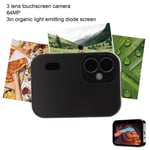 Digital Camera 3in Touchscreen 4K 64MP 16X Touch Zoom 3 Lens Video Camera With A