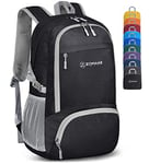 ZOMAKE Sac a Dos Pliable Ultra Léger - Sac à Dos Pliable De Randonnée Petit Packable Daypack 30L,pour Femme Homme Sports Et Plein Air(Noir)