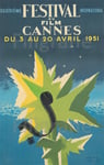 FESTIVAL CANNES 1951 Rjxj-POSTER HQ 40x60cm d'une AFFICHE VINTAGE