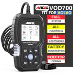 ANCEL VOD700 All System OBD2 Scanner Fits for Volvo Car Code Reader Full Function Diagnostic Scan Tool ABS Bleeding Injector Oil ETC SRL BMS EPB TPMS Reset Tool