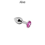 Plug anal Alive métal bijoux rose rosebud sextoys Pleasure Bdsm anus taille S