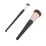 2pcs Angled Flat Concealer Brush Handle Nose Contour Brush Kit For Makeup