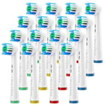 OralVista Electric Toothbrush Heads Compatible with Oral B Toothbrush Head, 16 Pack Replacement Heads for Sensitive Gums and Deep Cleaning, Easy Fit, and Durable Design