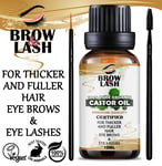 100% Pure Organic Castor Oil for Eyelashes ❤️ Eyebrows Hair Growth Body Care 🔥✅