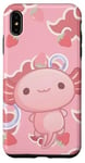 iPhone XS Max Cute Kawaii Axolotl Cat Aesthetic Pink Cloud Case