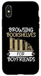 iPhone X/XS Browsing Bookshelves for Boyfriends Romance Novel Case