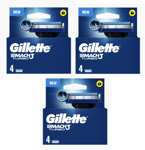 Lot 12 Lames GILLETTE MACH3 TURBO Recharge Rasoir Gilette Match 3 Match3 Mach 3*