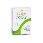 OMEGOR Mind | Food Supplement for Memory and Cognitive Functions | with Omega-3 DHA and Extract of Bacopa, Borage Oil, zinc, Vitamin B | Molecular Distillation, rTG Form | 30 Capsules