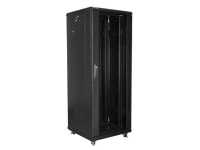 Lanberg FF01-6632-12B, Fristående rack, 32U, 800 kg, Styrhjul, 18 kg, Svart