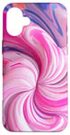 iPhone 16 Plus Swirl Pink Color Illustration Pattern Abstract Art Case