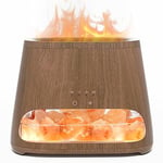 SALKING 2 en 1 Diffuseur d'huiles Essentielles & Lampe en Cristal de Sel Himalaya, Diffuseur d'aromathérapie avec Lumière Effet Flamme, L'humidificateur a 3 luminosité