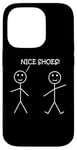 Coque pour iPhone 14 Pro Nice Shoes Sarcasme Funny Stickman Stick Figure Sarcastique Pun