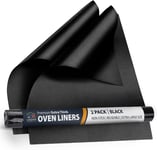 Oven Liners for Bottom of Oven (2 Pack) - Universal Non Stick Teflon Oven Liner