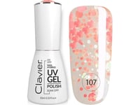 Clavier_Luxury Nail Hybrid Uv Gel Hybrid Nail Polish 107 Peach Sip 10Ml