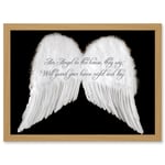 An Angel The House Guard Home Wings Quote Motivation Typography A4 Artwork Framed Wall Art Print