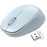 LeadsaiL Souris sans Fil 2,4 G silencieuse avec récepteur USB, Suivi Optique 1600 DPI, 3 Boutons, pour gauchers et droitiers, Compatible avec PC, Mac, Ordinateur Portable, Windows - Bleu Clair