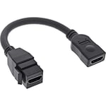 InLine® HDMI Keystone Adaptor Cable 4K/30Hz, HDMI A Female/Female, Black, 0.2 m