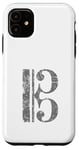 Coque pour iPhone 11 Clef d'Ut (Gris Ancien) Viola, Violoncello, Cello, Trombone