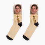 Chaussettes Taille Unique Jim Halpert Dwight Schrute Le Bureau Dunder Mifflin Jim Prank Nouveauté Fantaisie Motif Fou Équipage Décontracté Pour Hommes Femmes