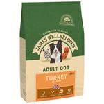 Ekonomipack: 2 x 10/12 kg James Wellbeloved hundfoder - Adult Turkey & Rice (2 x 12 kg)