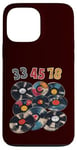 Coque pour iPhone 13 Pro Max Disque vinyle rétro 33 45 78 tr/min DJ ou amateur de musique