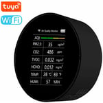 Tuya WiFi Détecteur de qualité de l'air multifonctionnel 7 en 1 PM2,5 TVOC CO2 HCHO Température Humidité AQI Détecteur Bureau à domicile Bureau