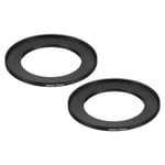 52mm-72mm Metal Step Up Ring, 2 Pcs Camera Lens Filter Adapter Ring Black