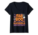 Womens Faboolous School Secretary Halloween Costume V-Neck T-Shirt