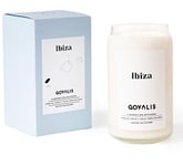 Bougie parfumée Ibiza | Cire de soja 100% naturelle | 100 heures, grande bougie parfumée en verre, végétalien, voyage, souvenirs, Ibiza, odeur fraîche, cadeaux originaux, décoration, yoga, chambre,