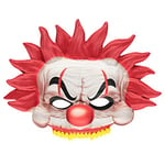 amscan 9918114 9918114 – Demi-masque en tissu moulé imprimé clown d'Halloween pour enfants avec attache élastique