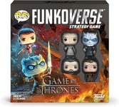 Funko Games Funkoverse Thrones-100 Base Strategy Board Game - Daenerys Targaryen, Night King, Jon Snow And Arya Stark - 3'' (7.6 Cm) POP! - Light Strategy Board Game For Children & Adults (Ages 10+)