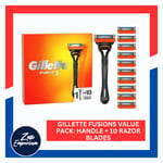 GILLETTE FUSION 5 10 BLADE + 1 STICK 100% GENUINE NEW STYLE PACK NEW & SEALED