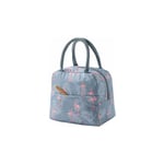 1 sac à déjeuner léger, 6 l, Gris avec motif flamant rose, petit sac isotherme, pour le travail, les activités de plein air, les excursions