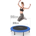 Physionics® Mini Trampoline de Fitness - Diamètre Ø 96 cm, Pieds Antidérapants, Usage Intérieur/Extérieur, Pliable - Trampoline de Gymnastique,