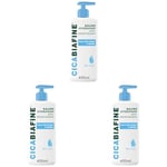 Cicabiafine - Baume Hydratant Anti-Dessèchement (flacon-pompe de 400 ml) – Baume réparateur pour peaux très sèches à irritées – Baume apaisant sans effet gras (Lot de 3)