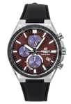 Casio Edifice Chronograph Burgundy Dial Solar 100M Men's Watch EQS-950BL-5A