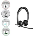 Casque Logitech Wireless Headset Dual H820e - Sur l'oreille - Sans fil - DECT - Noir