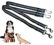 G-MOTIONS PARENCE - 2 x Laisses Ceinture de Sécurité avec Absorption des Chocs et Mousqueton Elastique Reglable pour Chien - Chat, Harnais Animaux de Compagnie pour Les sièges de Voiture Chien Voiture