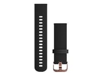 Garmin Quick Release Band - Klokkestropp For Smart Armbåndsur - S/M Size - Svart, Rosagull - For Approach S40  Forerunner 245, 55, 645, 645M  Vívoactive 3 Music  Vívomove Hr, Sport