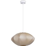 Suspension Lampe Suspendue Salon Chambre Salle à Manger Moderne Nylon E27 Beige, Lampe à suspension - Type 2 - Paco Home