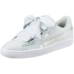 Chaussures Puma  Basket Heart Blue Flowers White Silver 366495 03