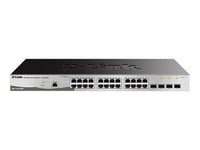 D-Link DGS 1210-28/ME - Commutateur - Géré - 24 x 10/100/1000 + 4 x Gigabit SFP - Montable sur rack