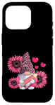 iPhone 16 Pro Leopard Gnome Sunflower and Pencil Valentines Day Teacher Case