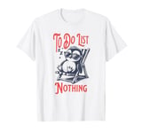 Cute Penguin To Do List Nothing Summer Vacation T-Shirt