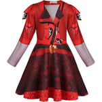 Descendants Rise of Red Kostym Flickor Halloween Kostymer Outfit Prinsessklänningar Barn Långärmad Cosplay Kläder Red 140cm