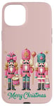 iPhone 15 Plus Preppy Pink Nut cracker Merry Christmas Cute Xmas Nutcracker Case