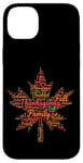 iPhone 14 Plus Thanksgiving Maple Leaf Word Cloud Turkey Day Fall Tradition Case