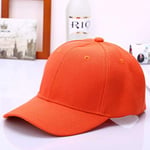 WAZHX Black Cap Solid Color Baseball Cap Snapback Caps Hats Fitted Casual Hip Hop Dad Hats For Men Women Unisex Orange