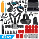 62PCS GoPro Accessories Set Hero 7 Black 6 5 4 HD Action Camera Sport Kit Bundle