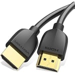 VENTION Bärbar HDMI-kabel Svart 1,5 m - 4K-ljud och 3D-video - Anti-interferens